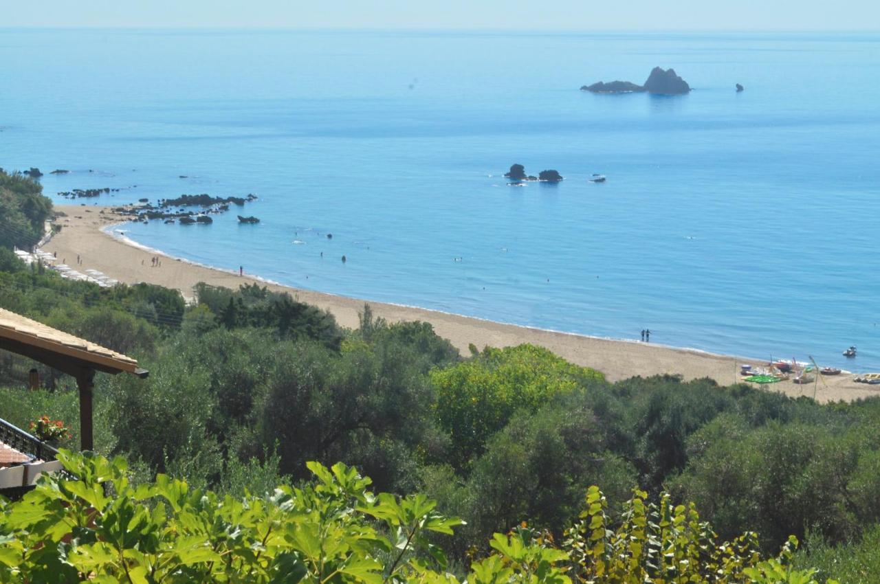 Large Apartment By The Pool - Pelekas Beach, Corfu Bagian luar foto